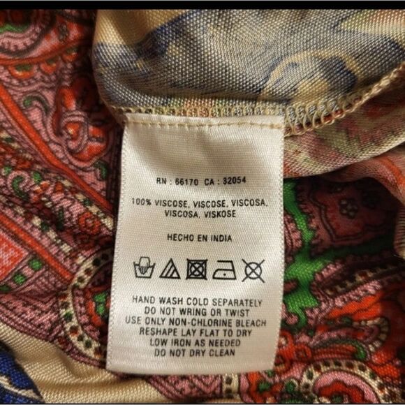 NWT Leifnotes for Anthropologie Paisley Sleeveless Swing Dress Sz. XS ret $145 - Picture 7 of 7